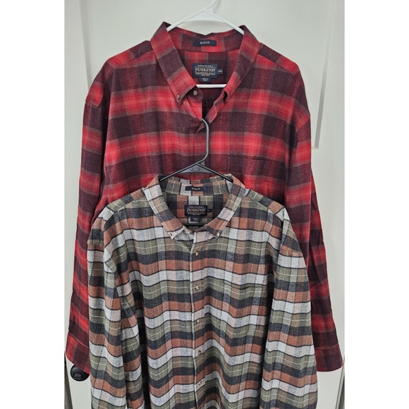 Pendleton Other - Two Pendleton Mason Plaid Long Sleeve Flannel Button-Up Shirts XXL Cotton
